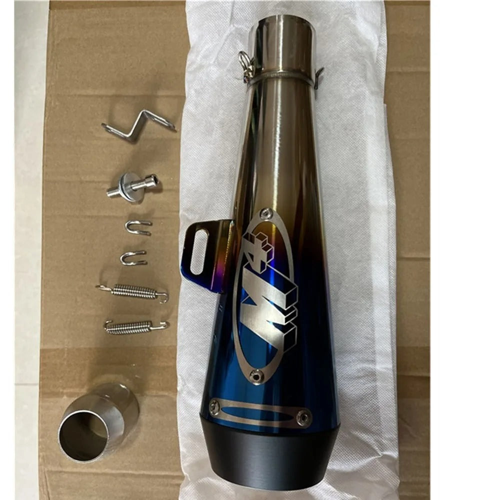 51MM Motorcycle Exhaust Pipe Escape GP Moto Pot Muffler Slip on For Scooter Motocross Dirt Bike Moto 300cc 600cc 1000cc