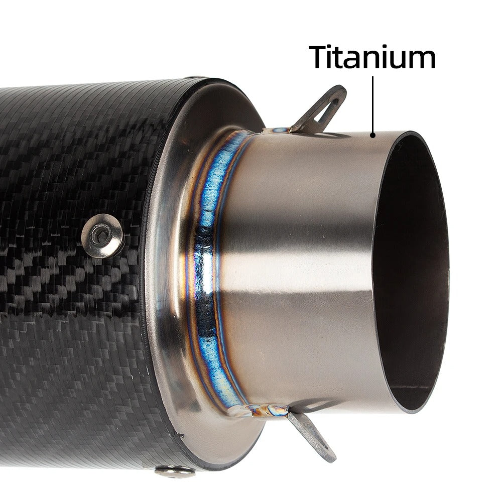 Universal 60mm Motorcycle Exhaust Carbon Fiber Titanium Alloy GP-89mm Muffler with DB Killer For Suzuki Hayabusa Z900 ZX25R MT10