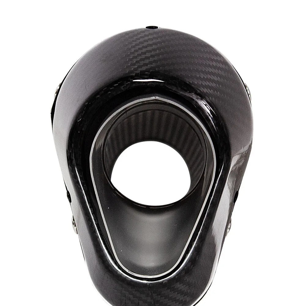 60mm Universal Brock CT Exhaust Muffler with Carbon Fiber Tip For BMW Yamaha GSX1300 GSX-R1000 ZX14R S1000RR