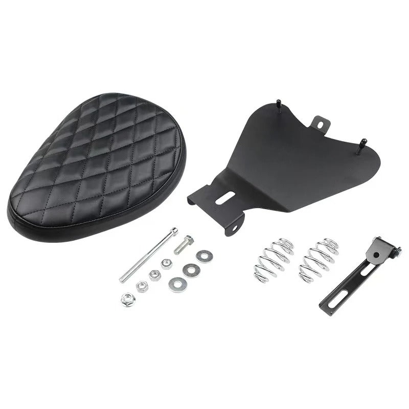 1 Set Motorcycle Retro Leather Solo Seat 3" Spring Bracket For Harley Prince Car Series Modified Single Seat Cushion