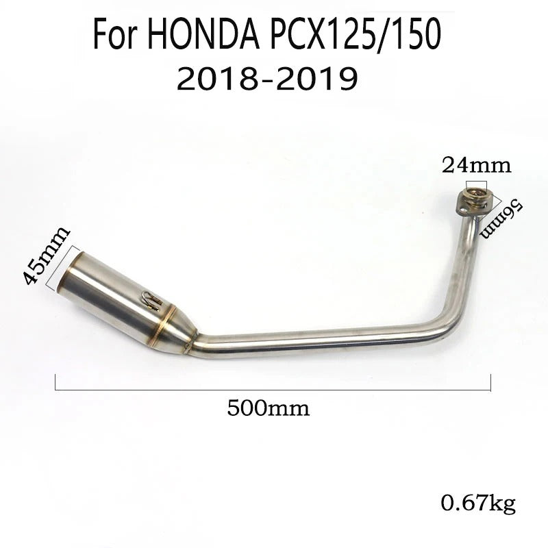 Motorcycle Yoshimura Scooter Exhaust Muffler Modified Front Connection Mid Pipe For Honda PCX 125 PCX 150 2018 2019 2010 - 2016