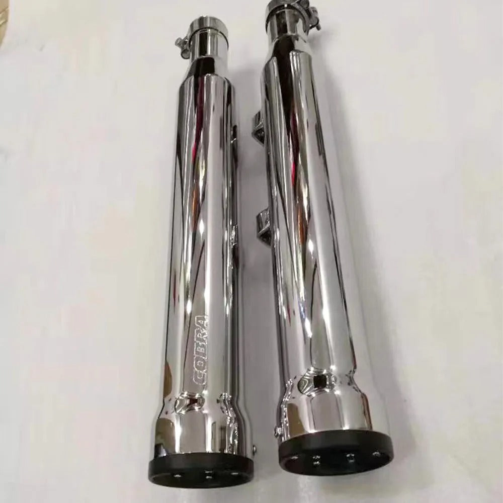 New Motorcycle Bass Cobra Exhaust Rear for 08-13 Harley XL883 1200 X48, Cobra14-23 Exhaust With Removable Muffler