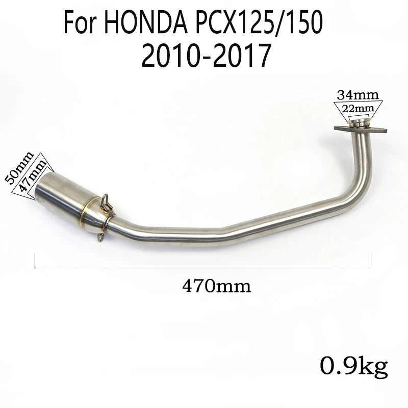 Motorcycle Yoshimura Scooter Exhaust Muffler Modified Front Connection Mid Pipe For Honda PCX 125 PCX 150 2018 2019 2010 - 2016