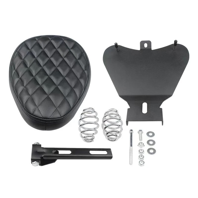 1 Set Motorcycle Retro Leather Solo Seat 3" Spring Bracket For Harley Prince Car Series Modified Single Seat Cushion