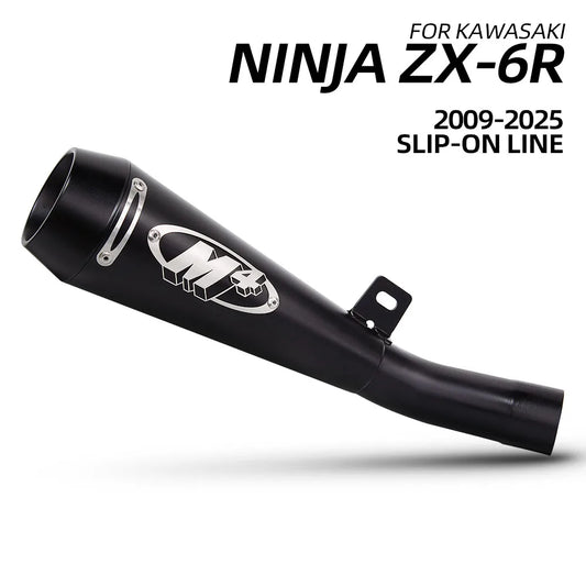 For Kawasaki Ninja ZX6R ZX-6R Slip On Line Motorcycle Exhaust M4 Muffler with DB Killer 2009-2025