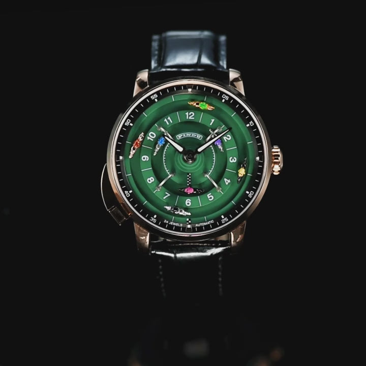 PINDU New Original Design Competitive Horse Racing Watches NH35A Sapphire Stainless Steel Luminous Leather Mechanical Watch Men