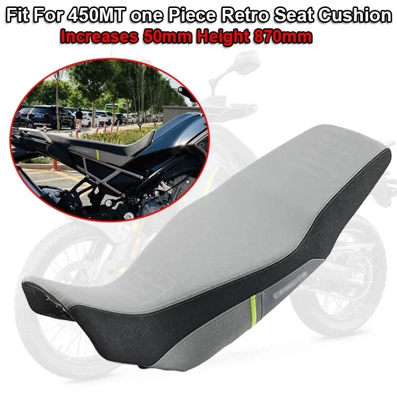 FOR CFMOTO 450MT Motorcycle Modified Heighten Seat Cushion Original 450 MT Increases 50mm Heightening 870mm Height Seat Cushion