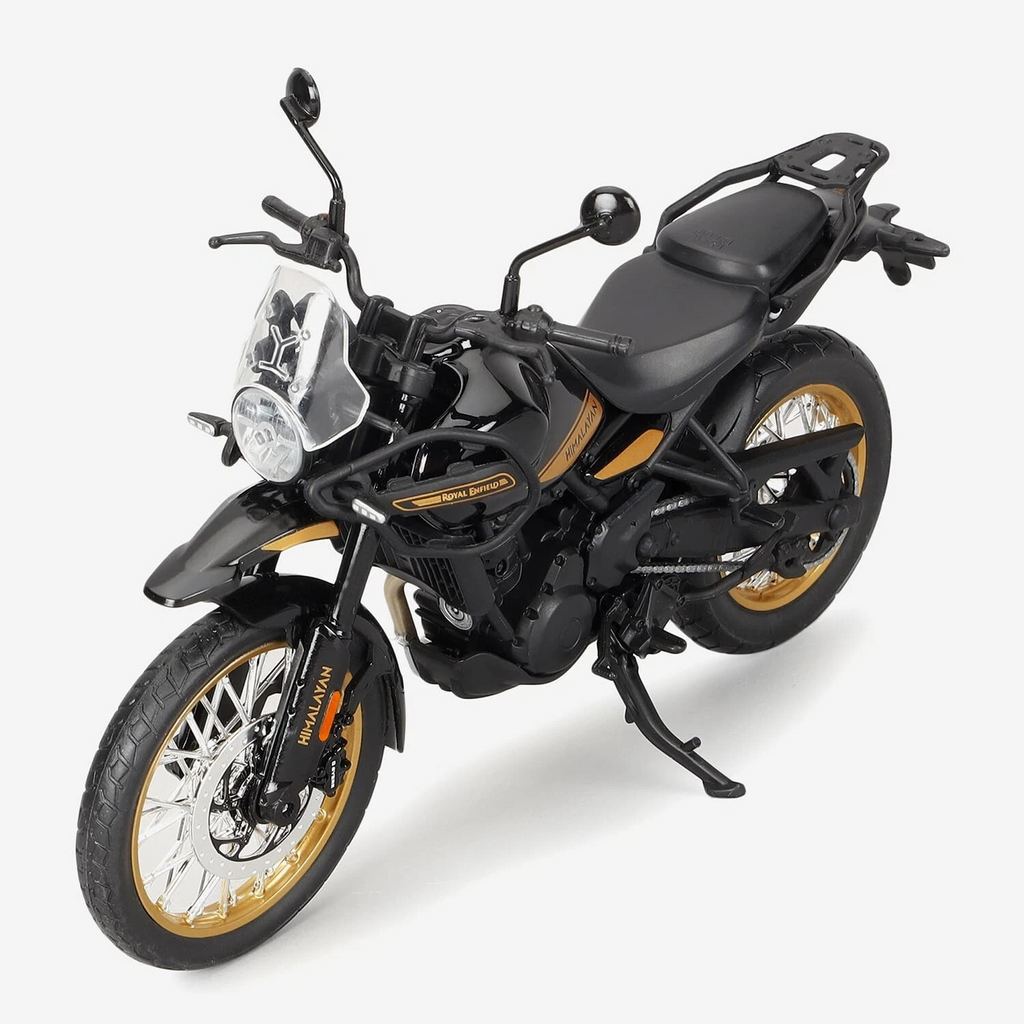 Royal Enfield New Himalayan Scale Model| Size: 1:12 Toy Bike Hanle Black