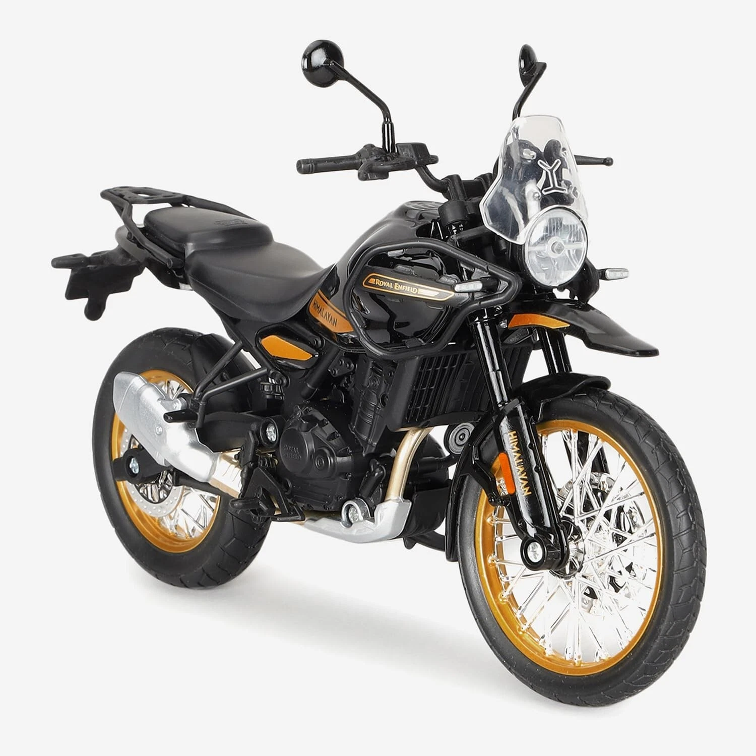 Royal Enfield New Himalayan Scale Model| Size: 1:12 Toy Bike Hanle Black