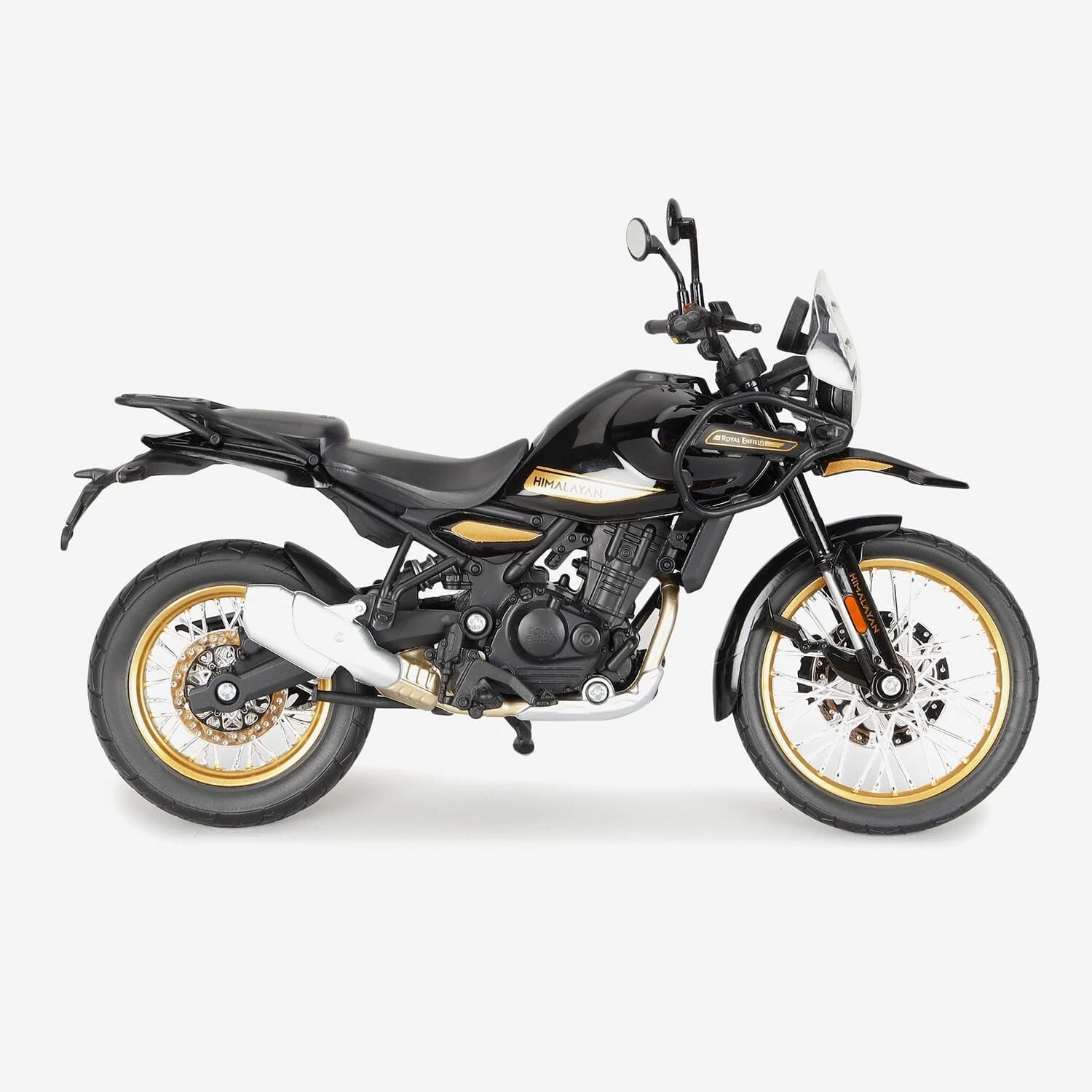 Royal Enfield New Himalayan Scale Model| Size: 1:12 Toy Bike Hanle Black