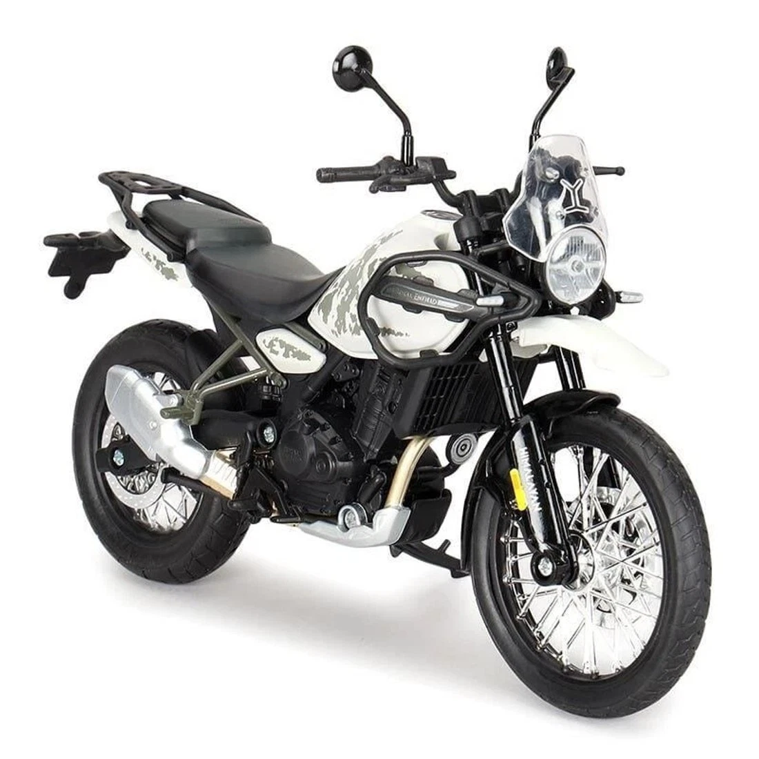 GENUINE ROYAL ENFIELD NEW HIMALAYAN 450 1:12 SCALE MODEL - WHITE, FAST DISPATCH!