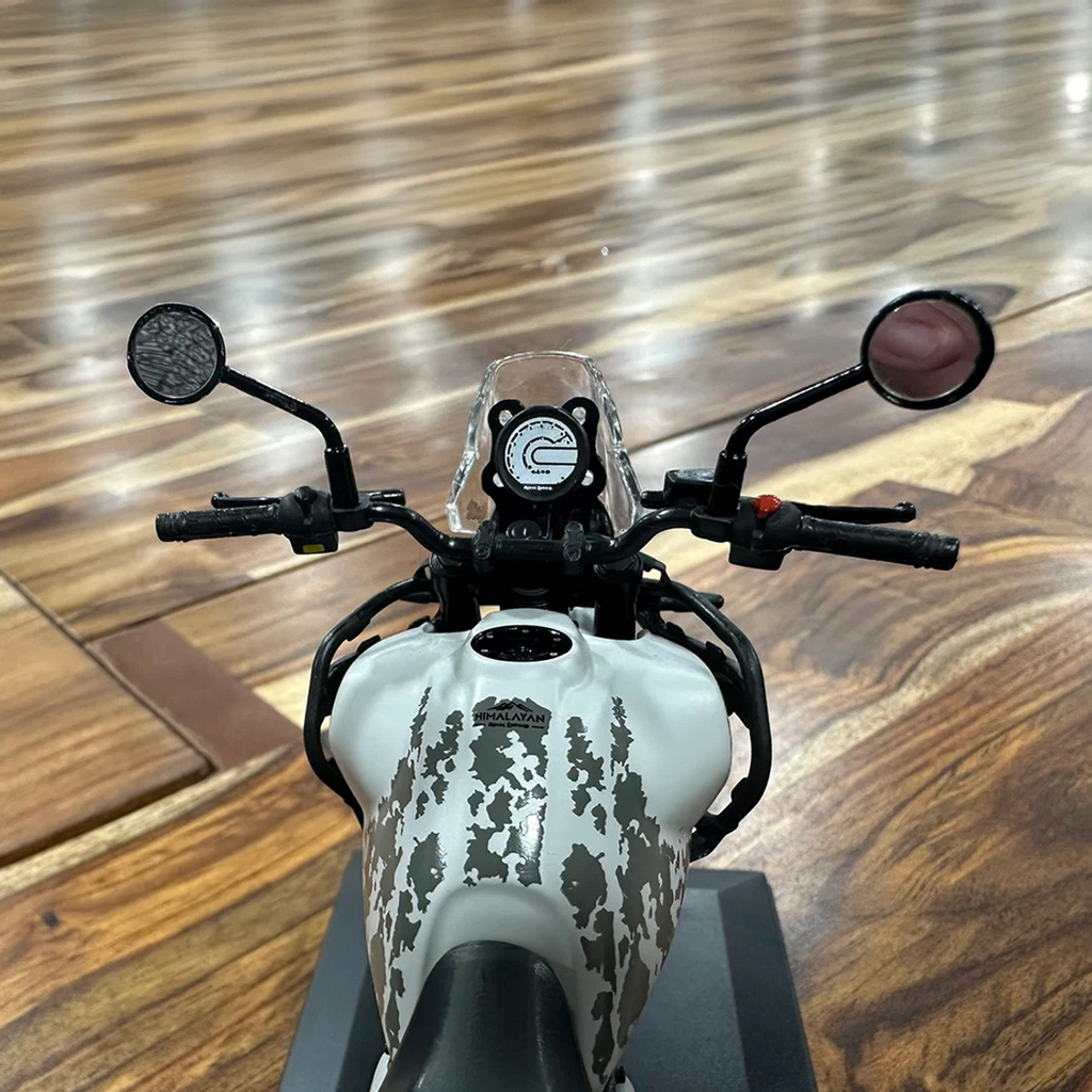 GENUINE ROYAL ENFIELD NEW HIMALAYAN 450 1:12 SCALE MODEL - WHITE, FAST DISPATCH!