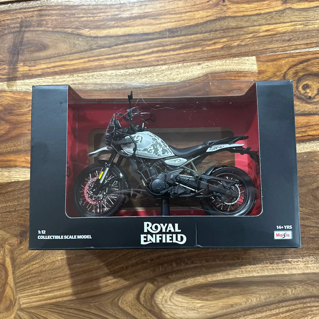 GENUINE ROYAL ENFIELD NEW HIMALAYAN 450 1:12 SCALE MODEL - WHITE, FAST DISPATCH!