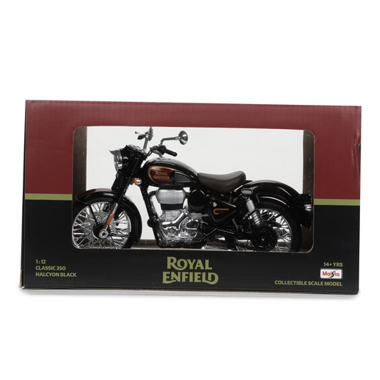 Royal Enfield Classic 350 Minitaure Halcyon Black scale model